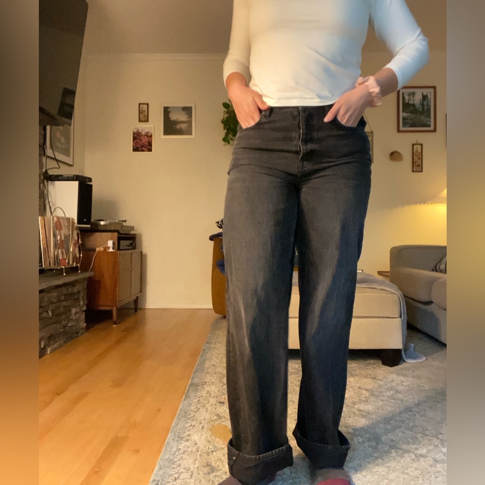 Madewell Women’s Low Slung Black Jeans Size 28